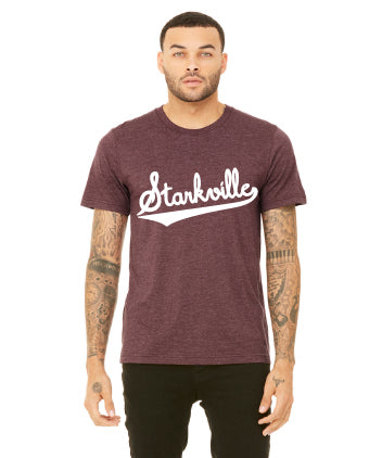 Starkville-  Bella Canvas Unisex CVC Short Sleeve Tee w/ Starkville across center chest