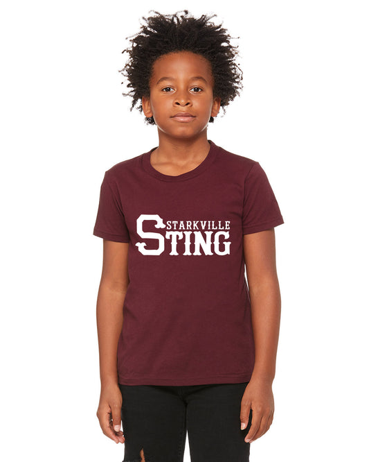 3001Y Bella Canvas Short Sleeve Youth Tee with Starkville Sting logo