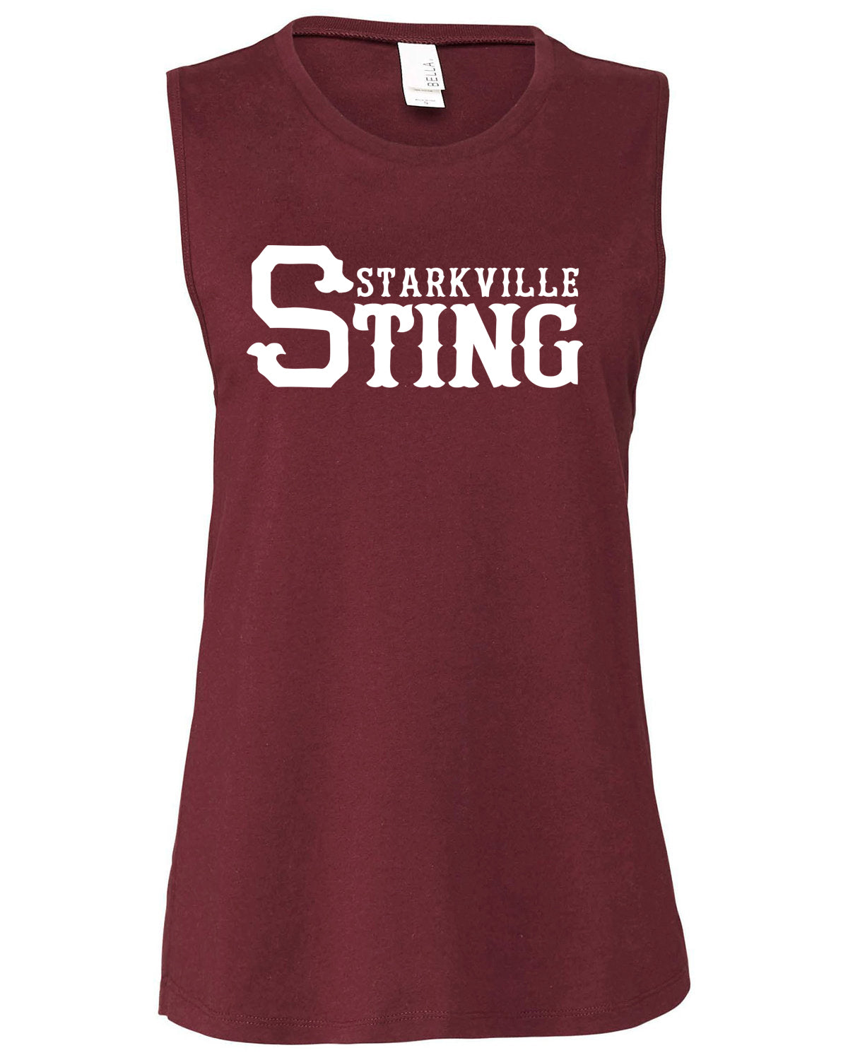 b6003 Bella + Canvas Ladies' Jersey Muscle Tank with Starkville Sting Logo