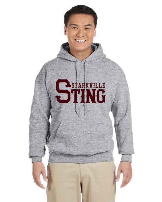 Gildan Adult Heavy Blend™ 8 oz., 50/50 Hooded Sweatshirt w/ Starkville Sting Logo