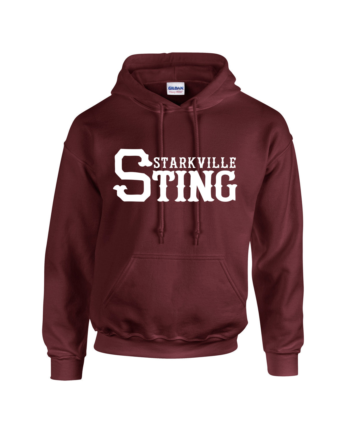 Gildan Adult Heavy Blend™ 8 oz., 50/50 Hooded Sweatshirt w/ Starkville Sting Logo