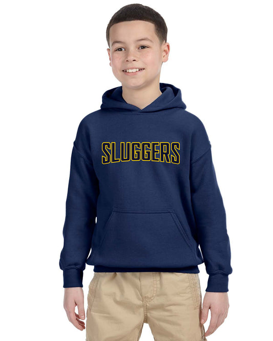 23SSL-185B-G YOUTH- Heavy Blend™ 8 oz., 50/50 Hooded Sweatshirt w/ Mississippi Sluggers Logo