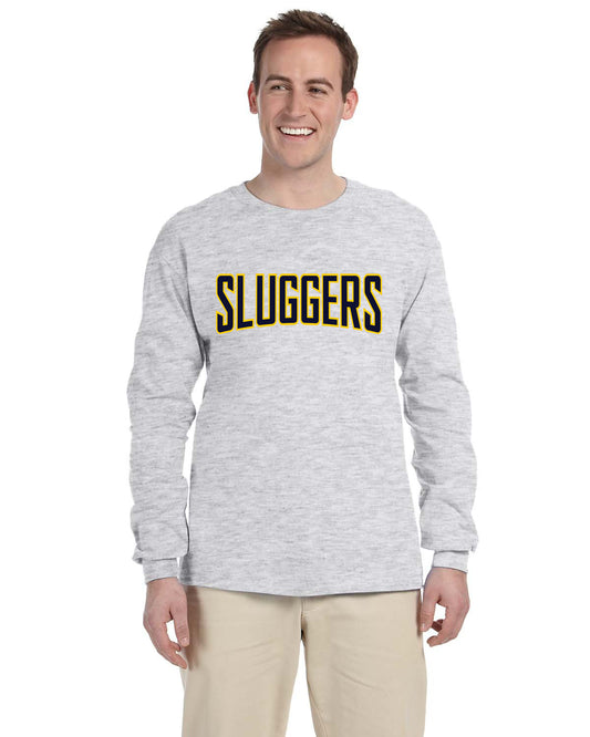 G240 Long Sleeve 6oz 100% Cotton Tee with MS Sluggers Logo