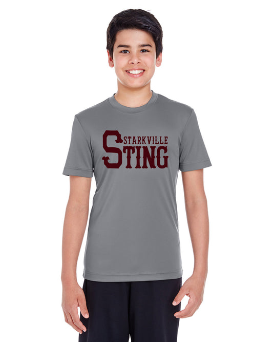 23SSL-Team 365 TT11Y Youth Zone Performance T-Shirt with Starkville Sting Logo