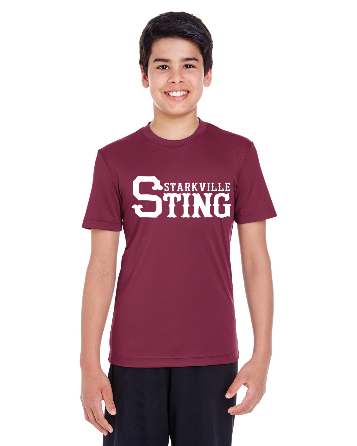 23SSL-Team 365 TT11Y Youth Zone Performance T-Shirt with Starkville Sting Logo